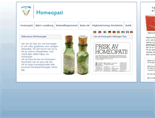 Tablet Screenshot of homeopati.se